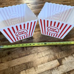 Fun - Set of 2 - Plastic Popcorn Buckets 