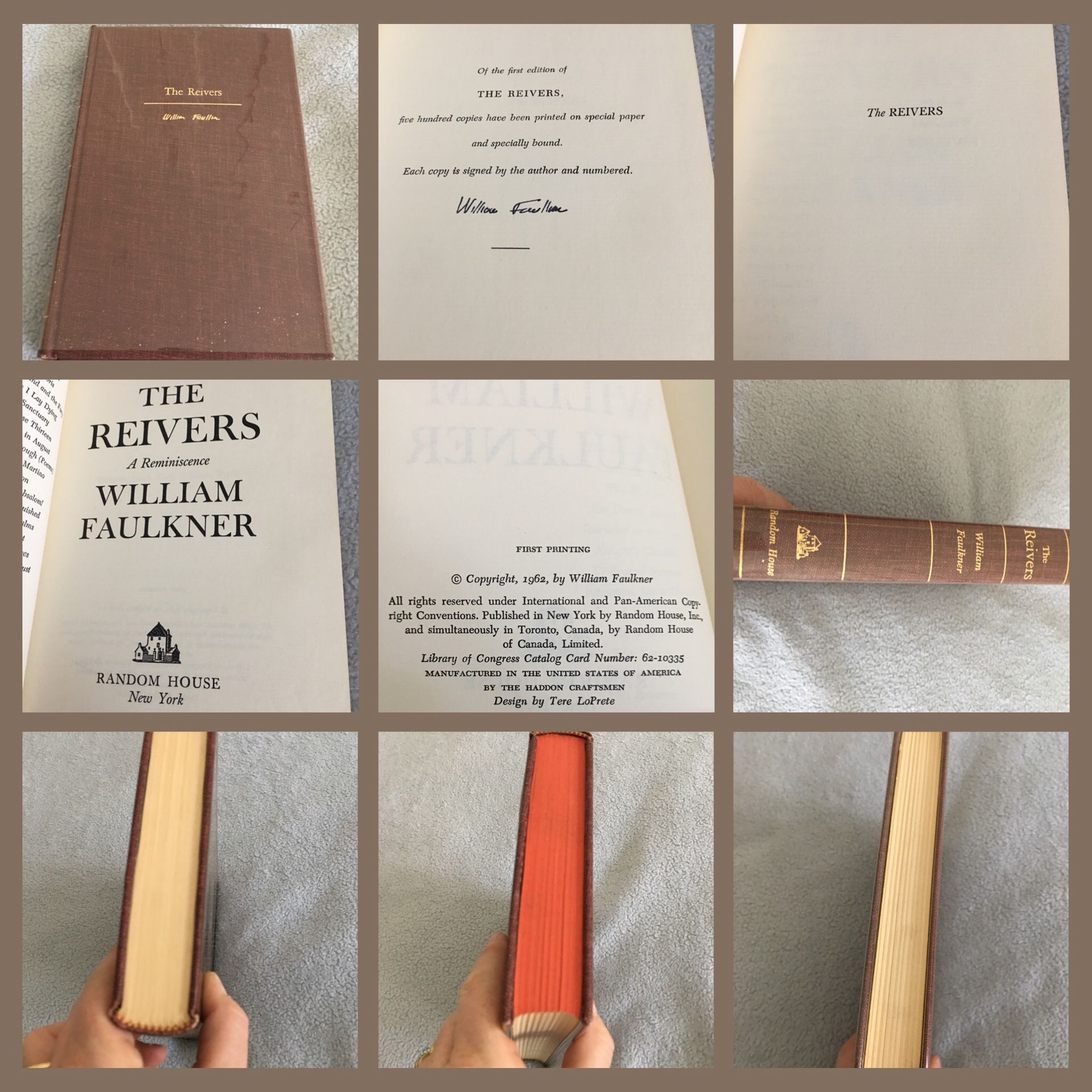 1st edition Signed William Faulkner Book