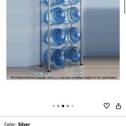 2 Row Heavy Duty Water Bottle Rack with 6-10 Slots,Multi-layer Holder,for Home Office Restaurant Gym(5tier)