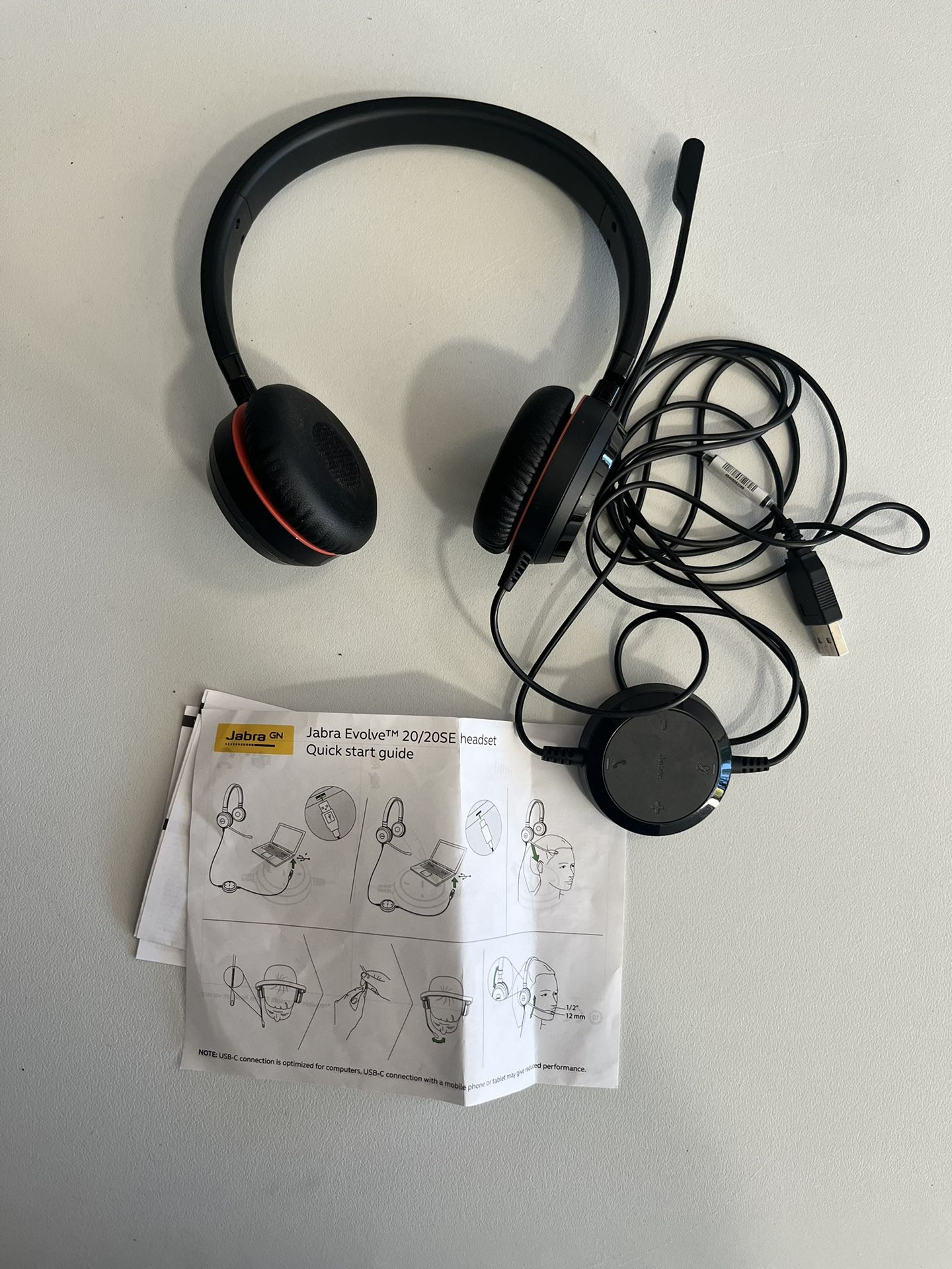 Jabra evolve 20/20hSE headset