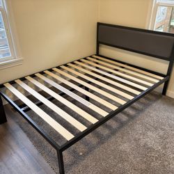 Black Metal Queen Bed Frame