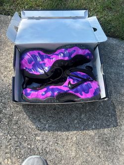 Nike Air Foamposite Pro Purple Camo Sneakers
