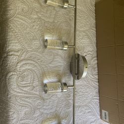 Ken & Ricky 4-Light Track Lighting, Modern LED Track Lights, 30" Complete Track Light, 3000K, Brushed Nickle Finish, Flexibly Rotatable Light Head, KR