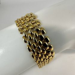 Gold Tone Chain Link Vintage Bracelet 