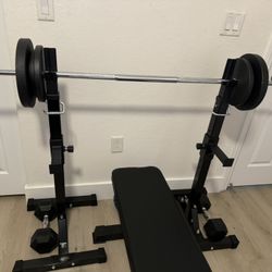 At Home Bench Press W Weights 