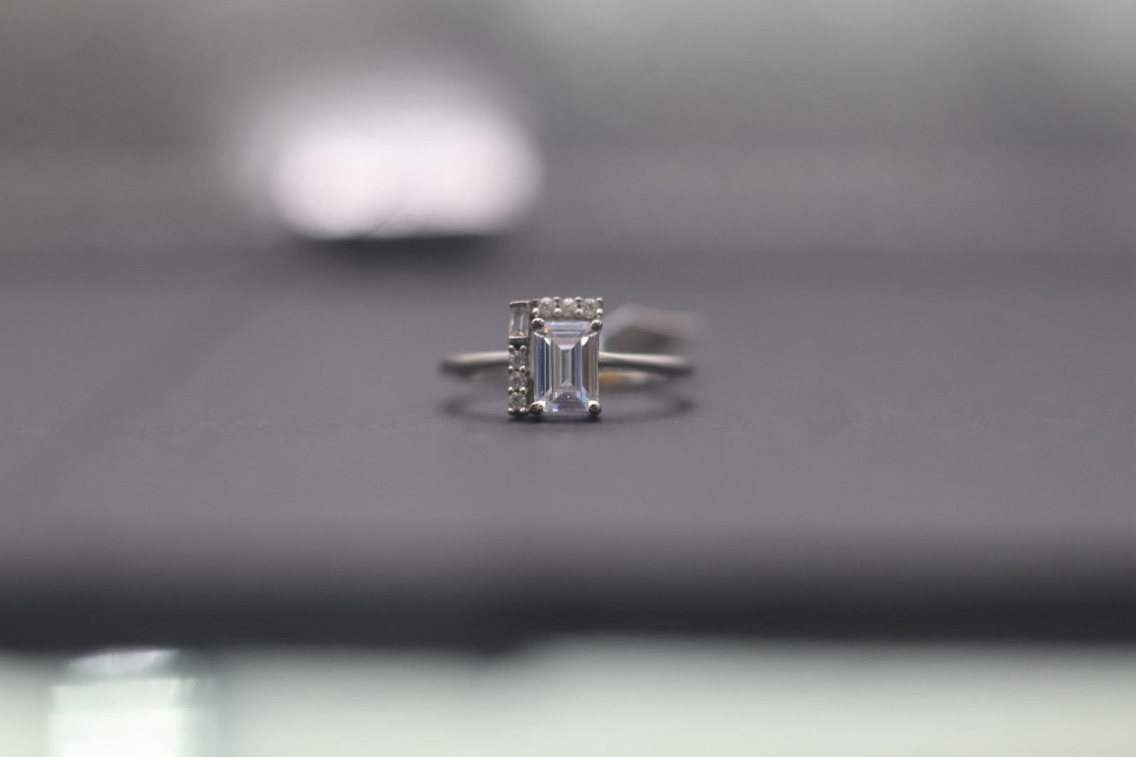 ✨ Elegant Silver Rectangular Cut Ring ✨
