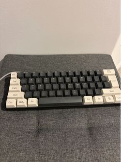 Wired Mechanical Compact Illuminated RGB Keyboard, Black/White Keycaps, QWERTY