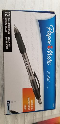 Paper Mate profile 12 in box brand new black ink