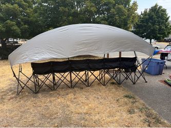 Folding Sideline Bench with Canopy Shade