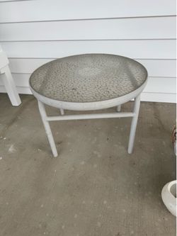 Metal Round Patio Side Table