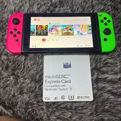Nintendo Switch With 256 Gb Memory Card