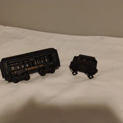 Antique Cast Iron Train Car And Coal Car
