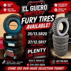 Fury tires in stock