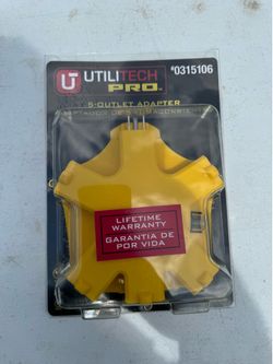 Utilitech Pro 5-Outlet Heavy Duty Adapter Splitter – New