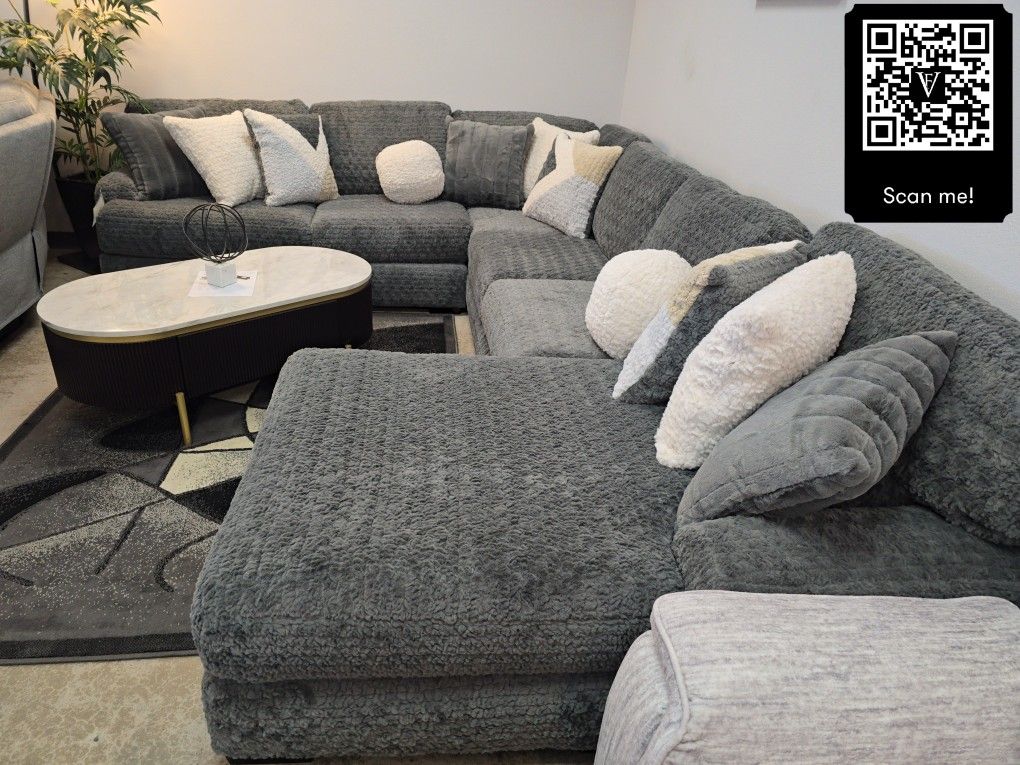 U shaped Sectional ✅ Delivery available ✅ Financing Options Available!✔️✨️No Credit Needed✔️✨️$0 Or $50 Down Payment✨️