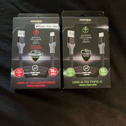 10 Foot Strong And Rugged, Charging Cords, Usb-C And Apple Compatible