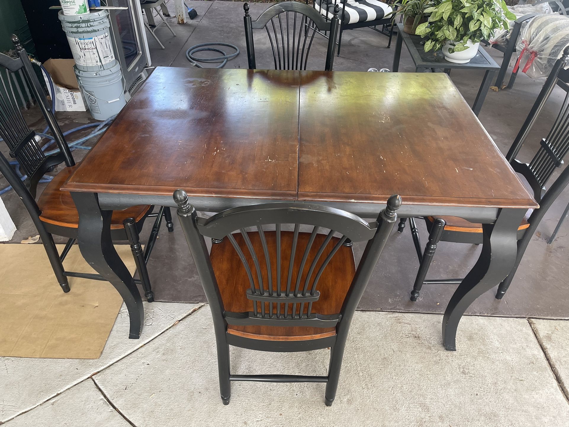 Solid Wood Dining Table And Chairs