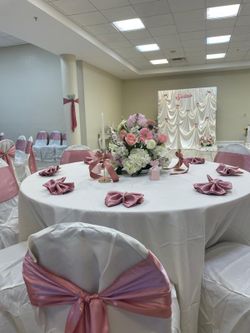 Event Linen Bundle – Tablecloths, Chair Covers, Napkins & Sashes