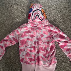 Pink bape hoodie