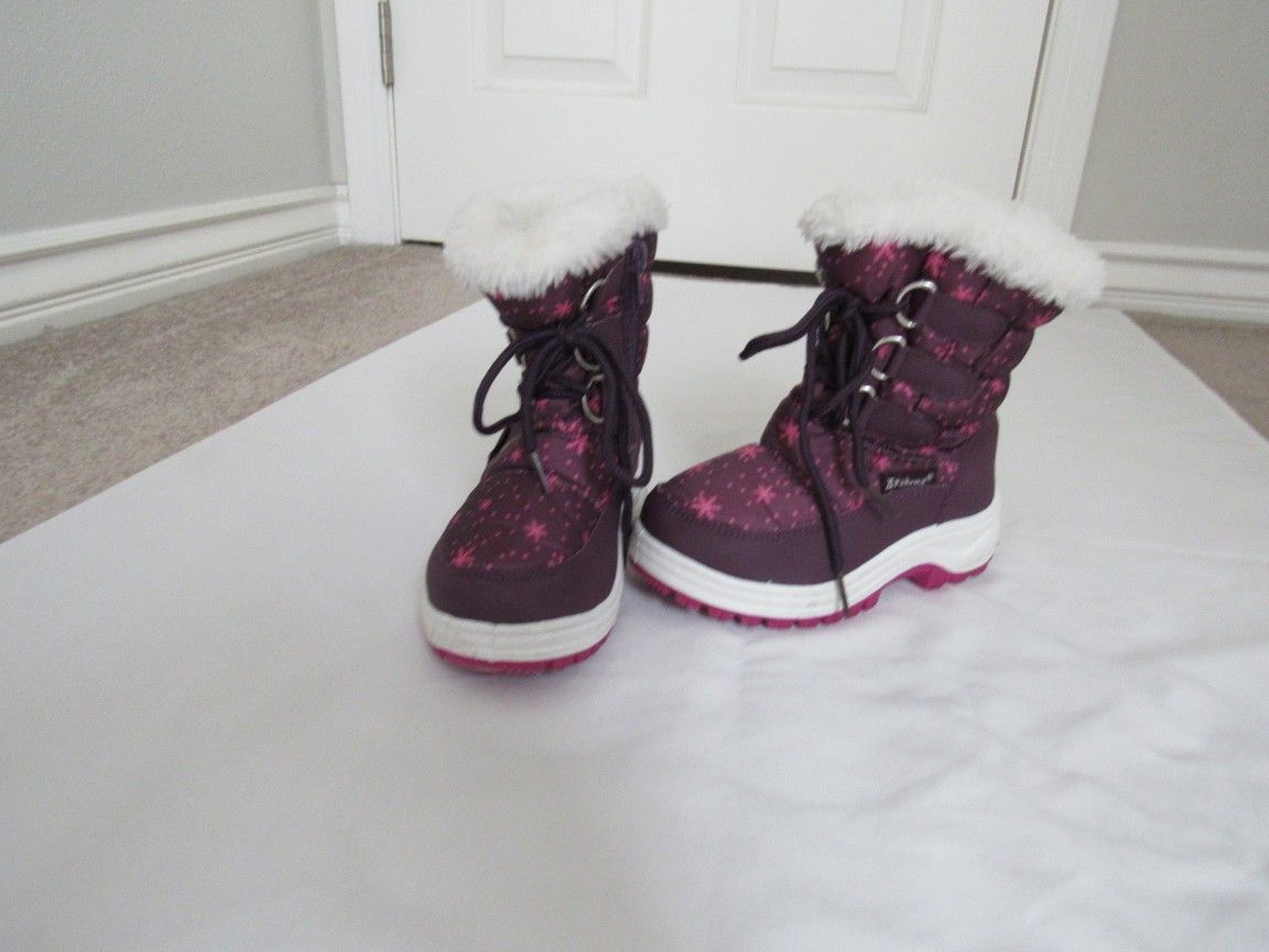 Girls Children's 9.5 Purple/Pink Snow Boots 
