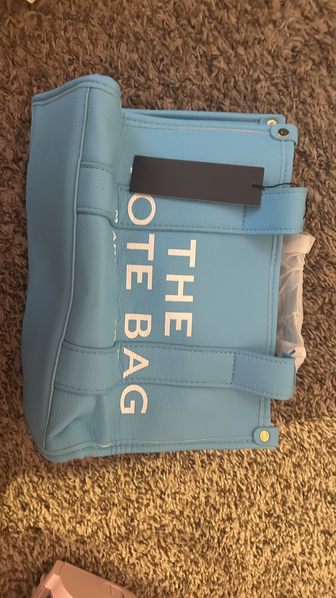 Blue and White Marc Jacobs Tote Bag