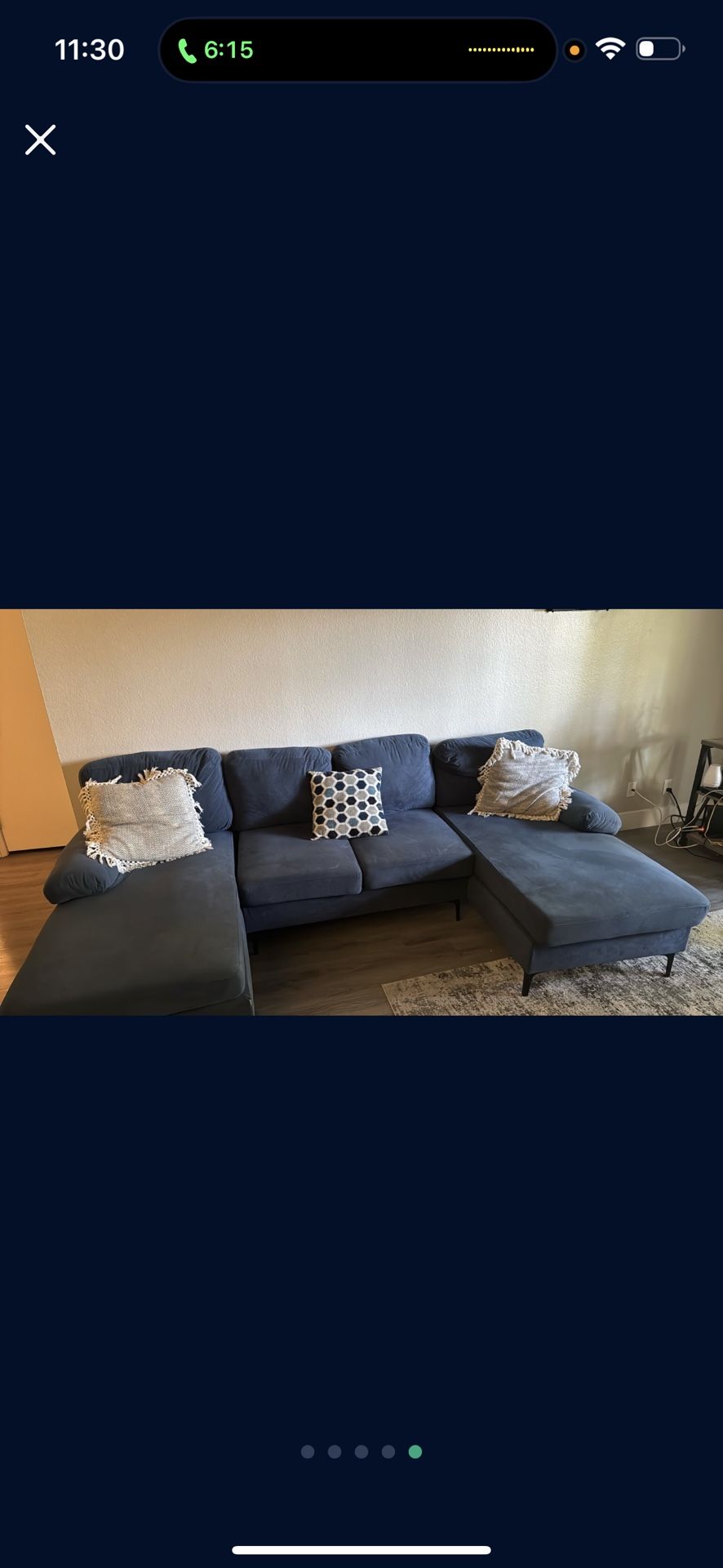 Beautiful Blue Sectional Sofa