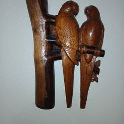 Hand Carved Wood Birds