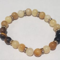 Matching Yellow Earrings And Bracelet