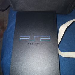 Ps2 Console With Games, Case And remote