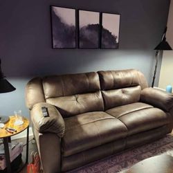 Electric Reclining Sofa With Power Headrest