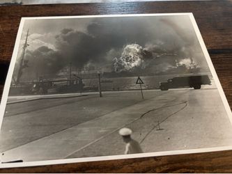 USS Shaw explodes at Pearl Harbor