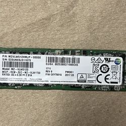 Samsung SSD  512 GBs 