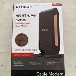 NETGEAR Nighthawk CM1100 DOCSIS 3.1 Multi-Gig Cable Modem 10Gbps