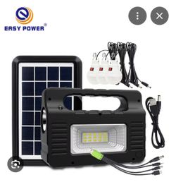 Portable Solar Generator Lighting System with light and Bluetooth