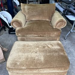 King Size Chair And Footstool