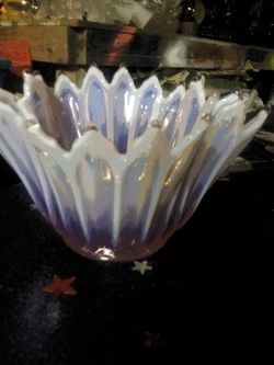 Large opalite pink bowl