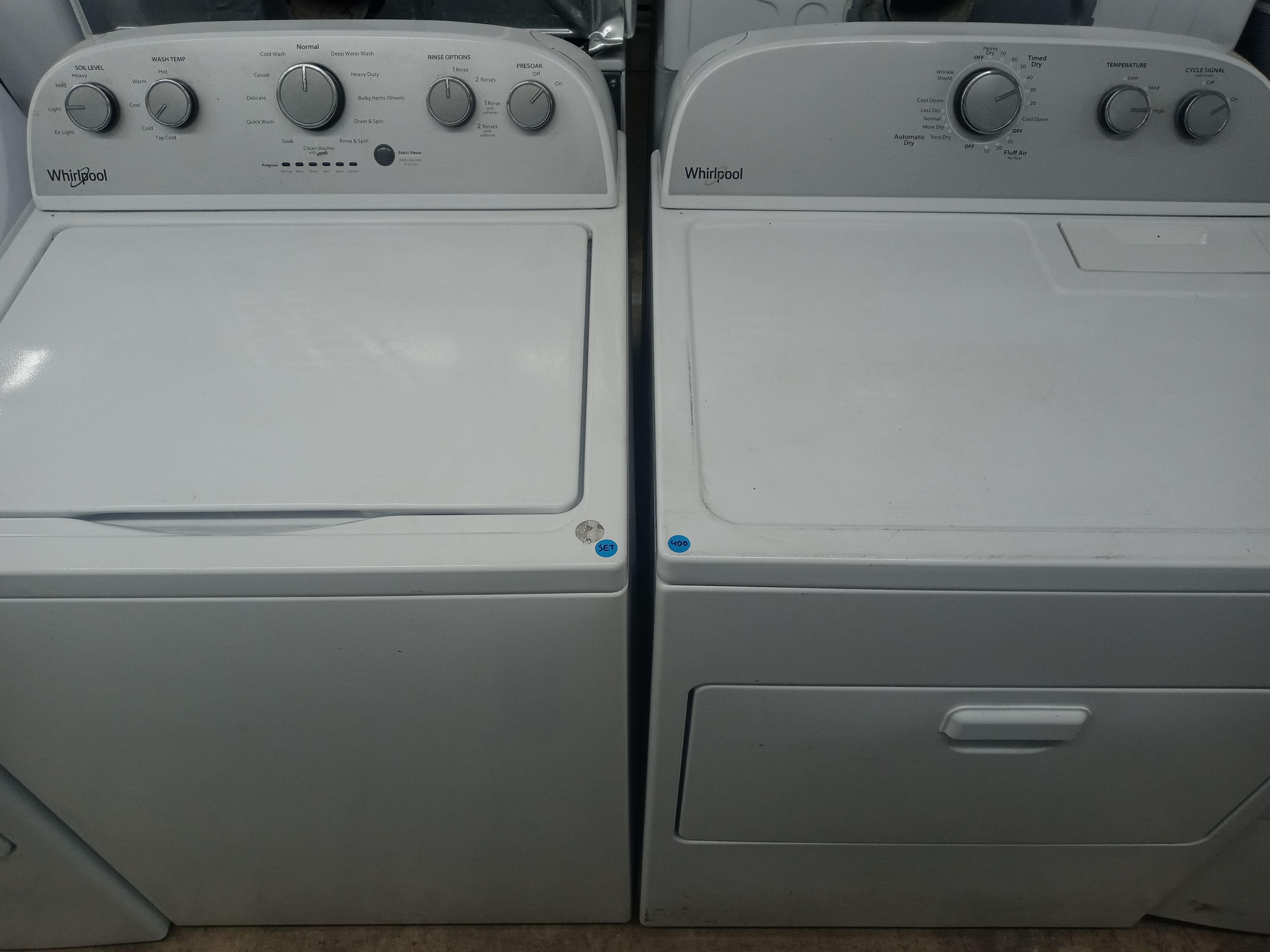 Whirlpool top load washer and dryer set - Free delivery