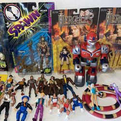 90s Toy Lot Books Figures 