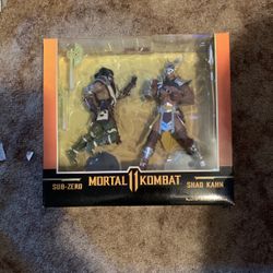 Brand New Mcfarlane Mortal Kombat 2 Pack Sub Zero Shao Khan