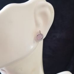 Middle finger earrings