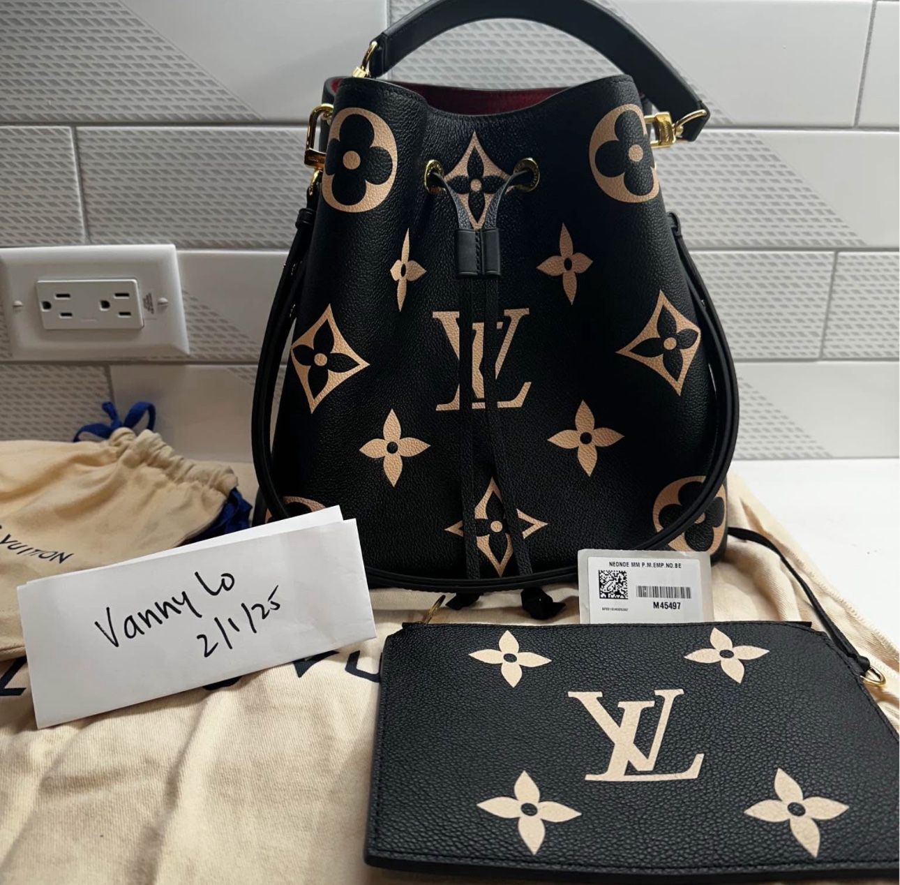 Handbag Neonoe Empreinte Black New Authentic Louis Vuitton Neo Noe