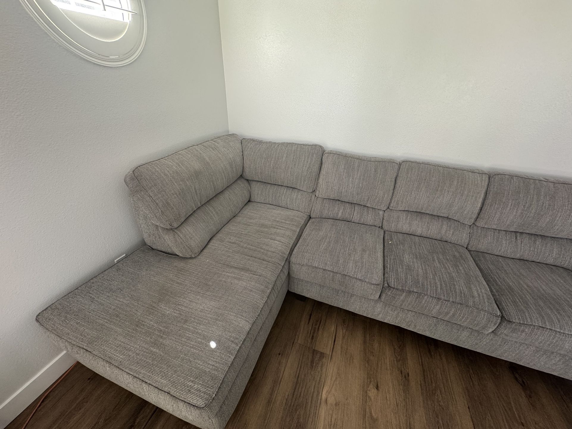 Gray Sectional With Chaise