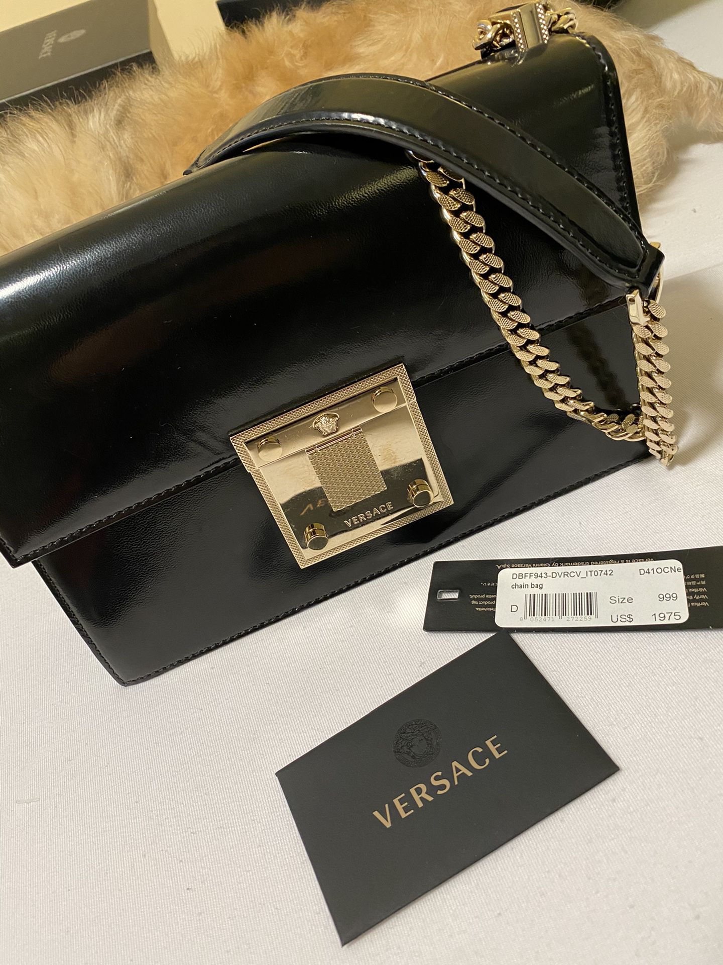!MUST GO! Versace black purse 100% REAL (small/medium) used