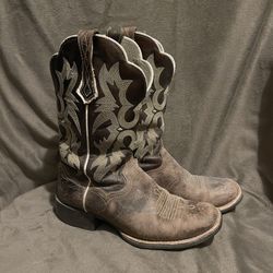 Ariat Leather Tombstone Distressed Square Toe Women’s Western Boots Sz 6.5
