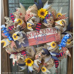 Beautiful Texas Themed Wreath 