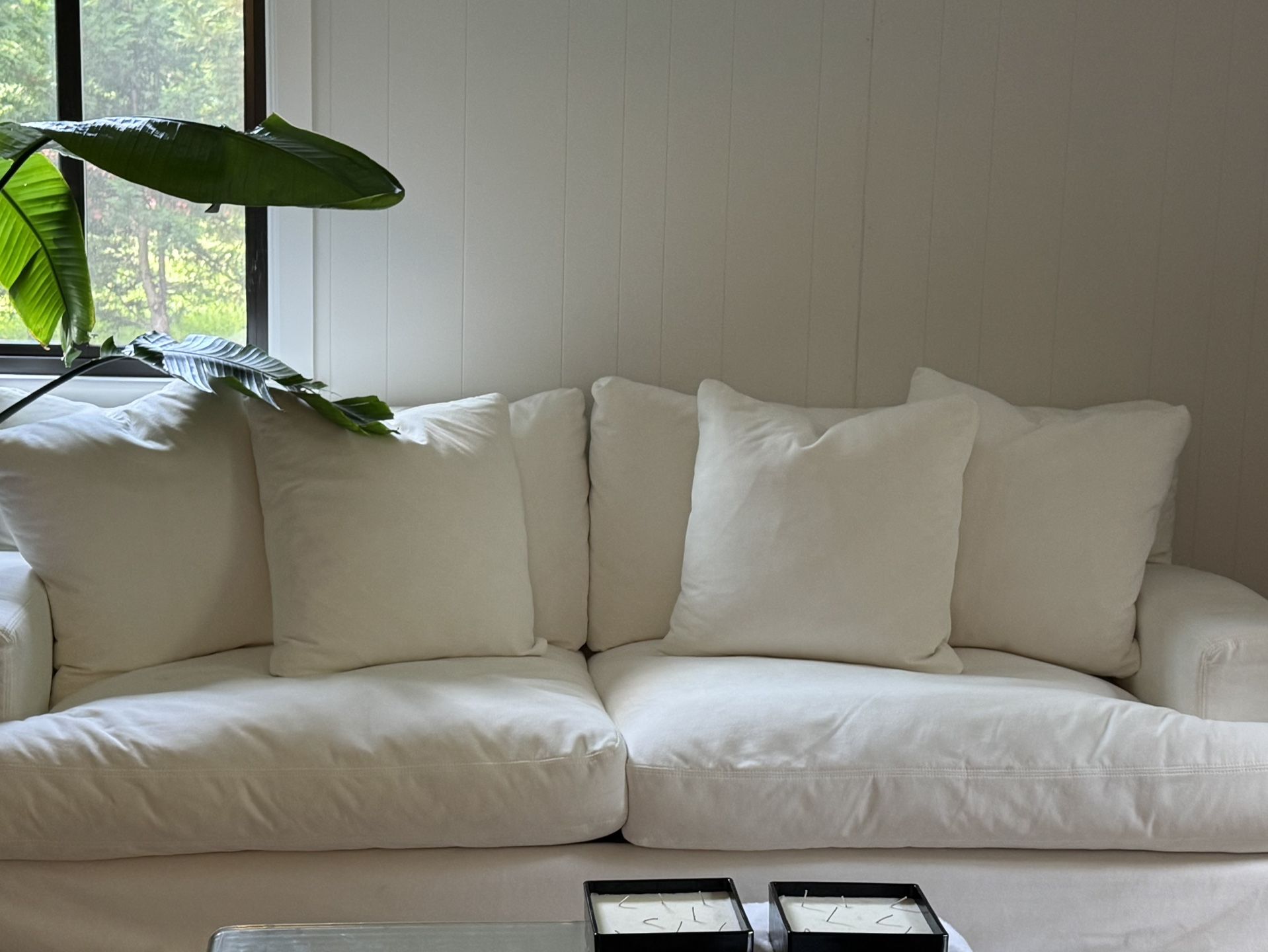 white cloud-like couch