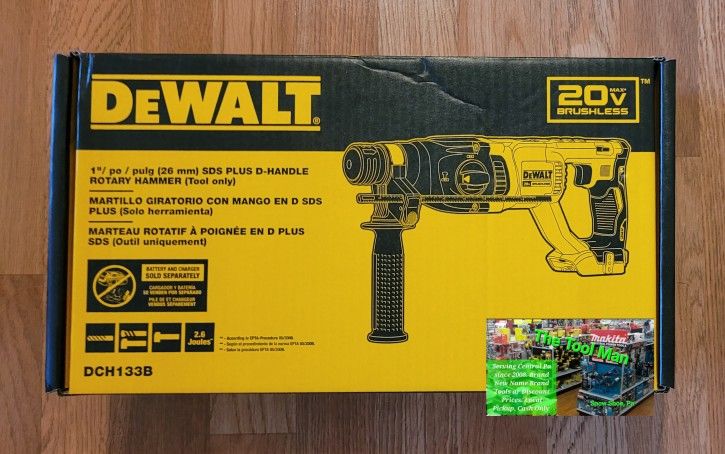New Dewalt 20v Brushless Cordless SDS Plus Rotary Hammer Drill $140 Firm. Pickup Only