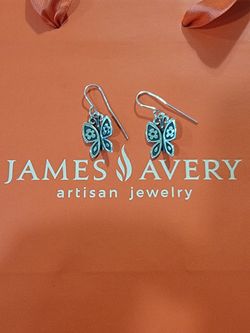 Retired James Avery Silver Mariposa earrings excellent condition just had them clean and polish