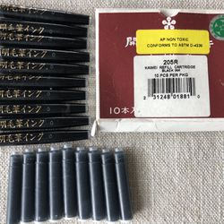 Fountain Pen Refill Cartridges Kaimei & Unknown 19pcs