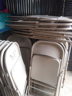 Metal chair r.e-n.t.o-n.l.y$1